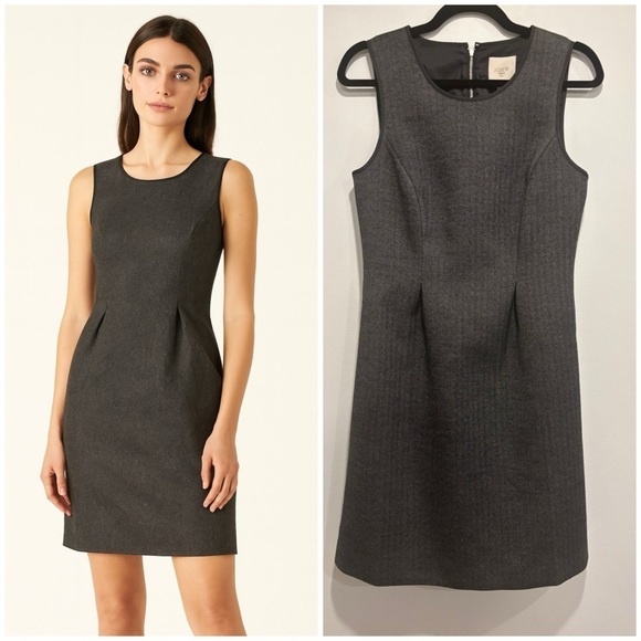 J. Crew Dresses & Skirts - J.Crew Gray Herringbone Sheath Dress | Size 4 | Classic Workwear